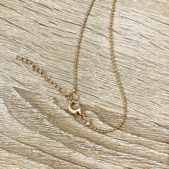 Vegan Leather Cream Snakeskin Gold Bead Chain Pendant Necklace - Picture 7 of 7